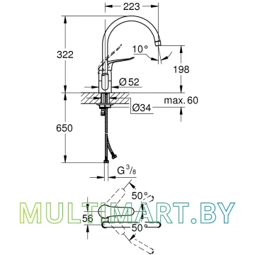 Смеситель Grohe Euroeco Special (32786000) картинка 2